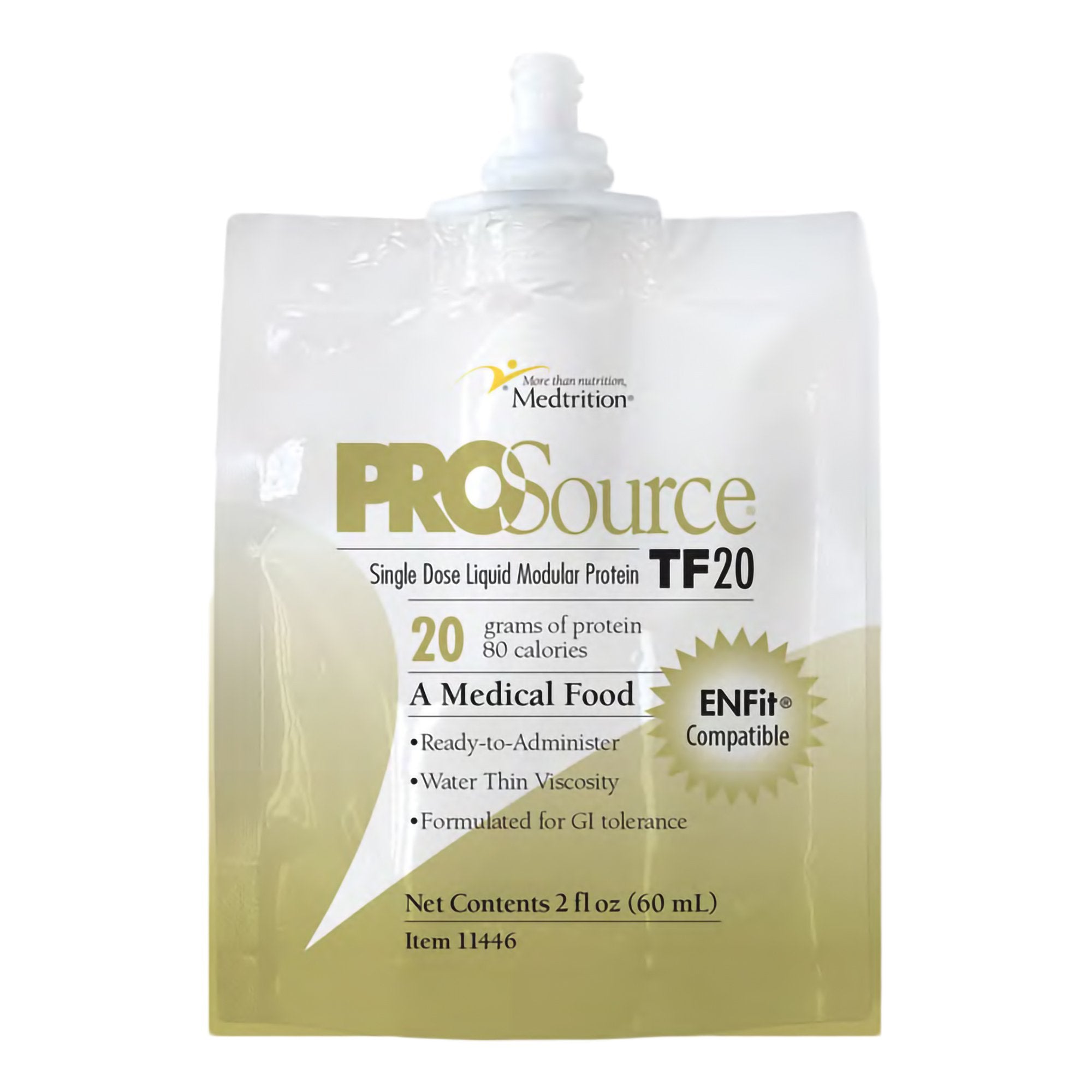 Tube Feeding Formula ProSource TF20 Unflavored Liquid 60 mL Pouch